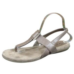 LifeStride Brooke Womens Thong Sandals Size 9 Taupe Synthetic Comfort Flat
